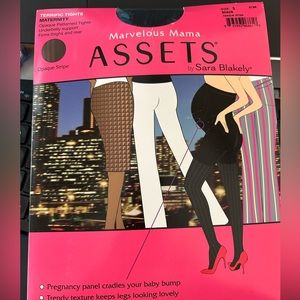 Assets Spanx Maternity Terrific Tights Black Opaque Pattern Size 3